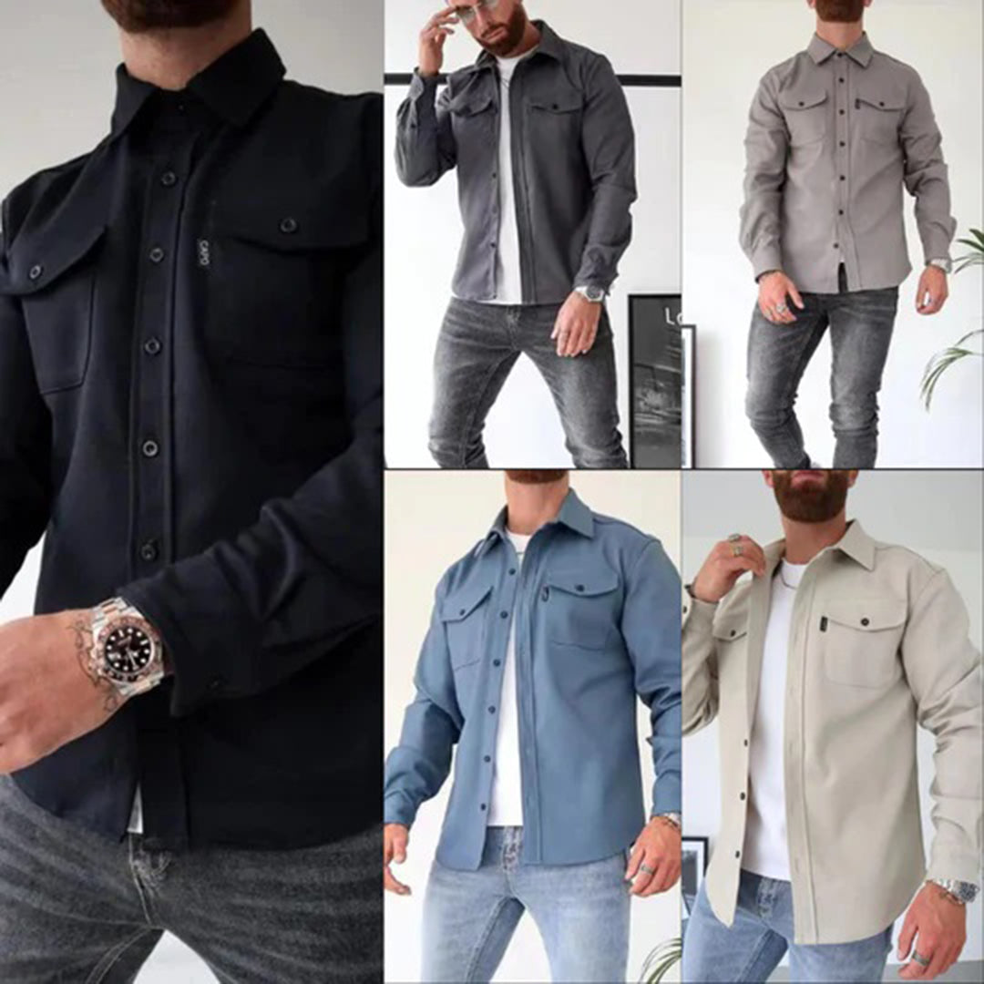 Clarence - Cotton Overshirt with Pockets