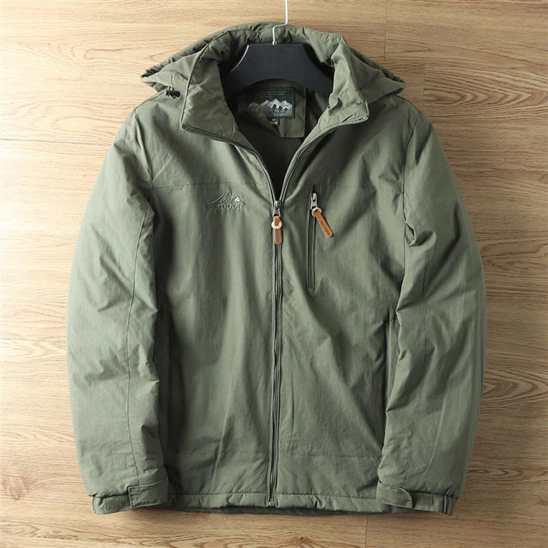 Archer - Hooded Outdoor Coat — Army green