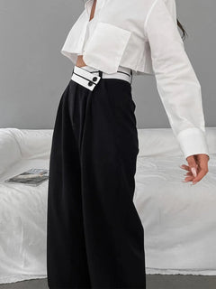 Marguerite - High Waist Wide Leg Trousers