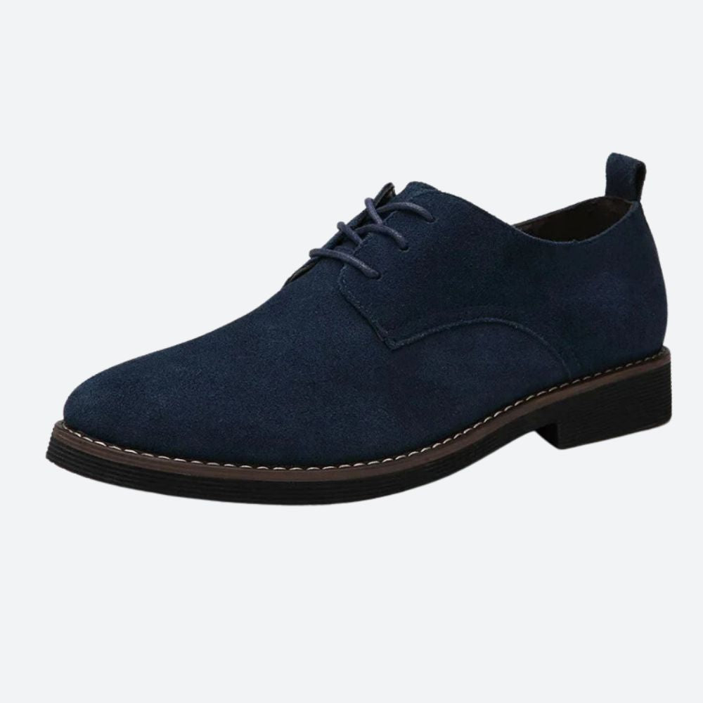 Clinton - Suede Derby Shoes — Blue