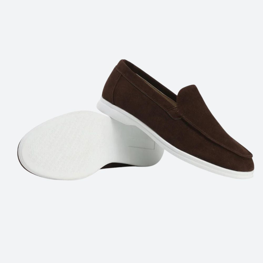 Desmond - Soft Suede Loafers — Chocolate