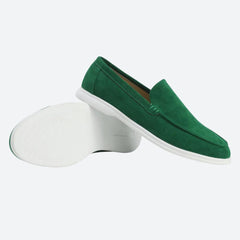 Desmond - Soft Suede Loafers — Green