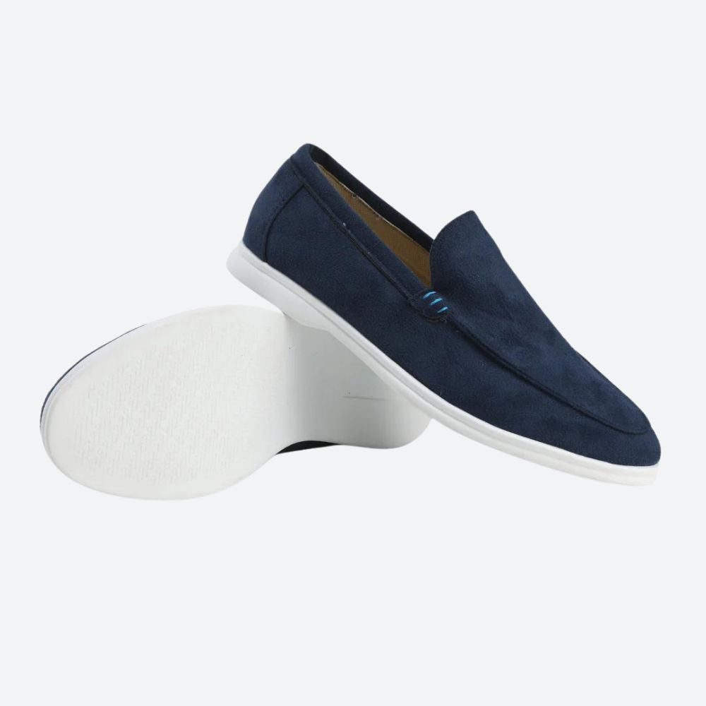 Desmond - Soft Suede Loafers — Navy blue