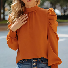 Bernadette - High Neck Puff Sleeve Blouse