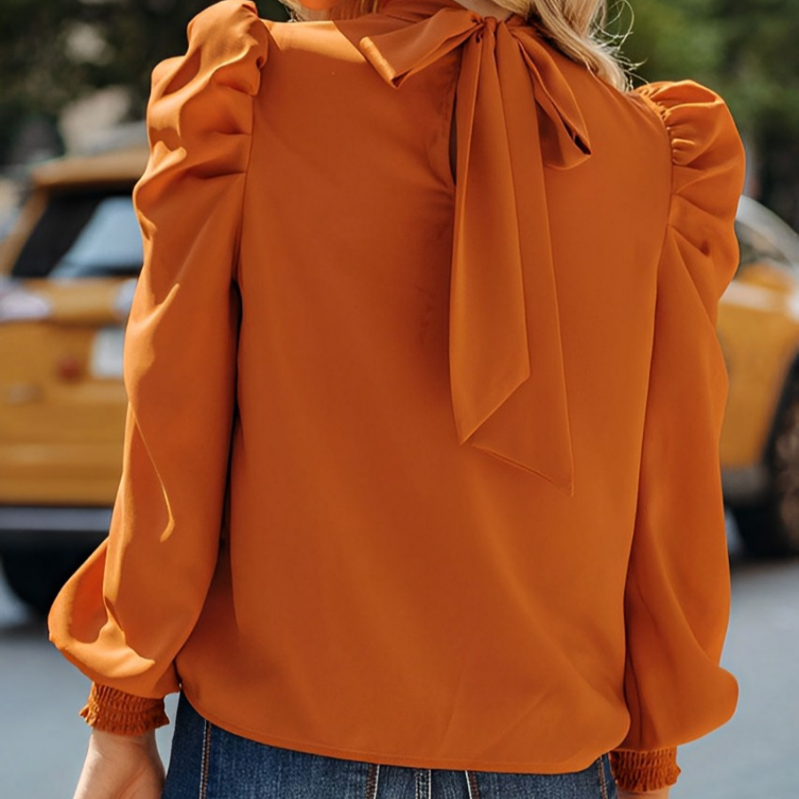 Bernadette - High Neck Puff Sleeve Blouse