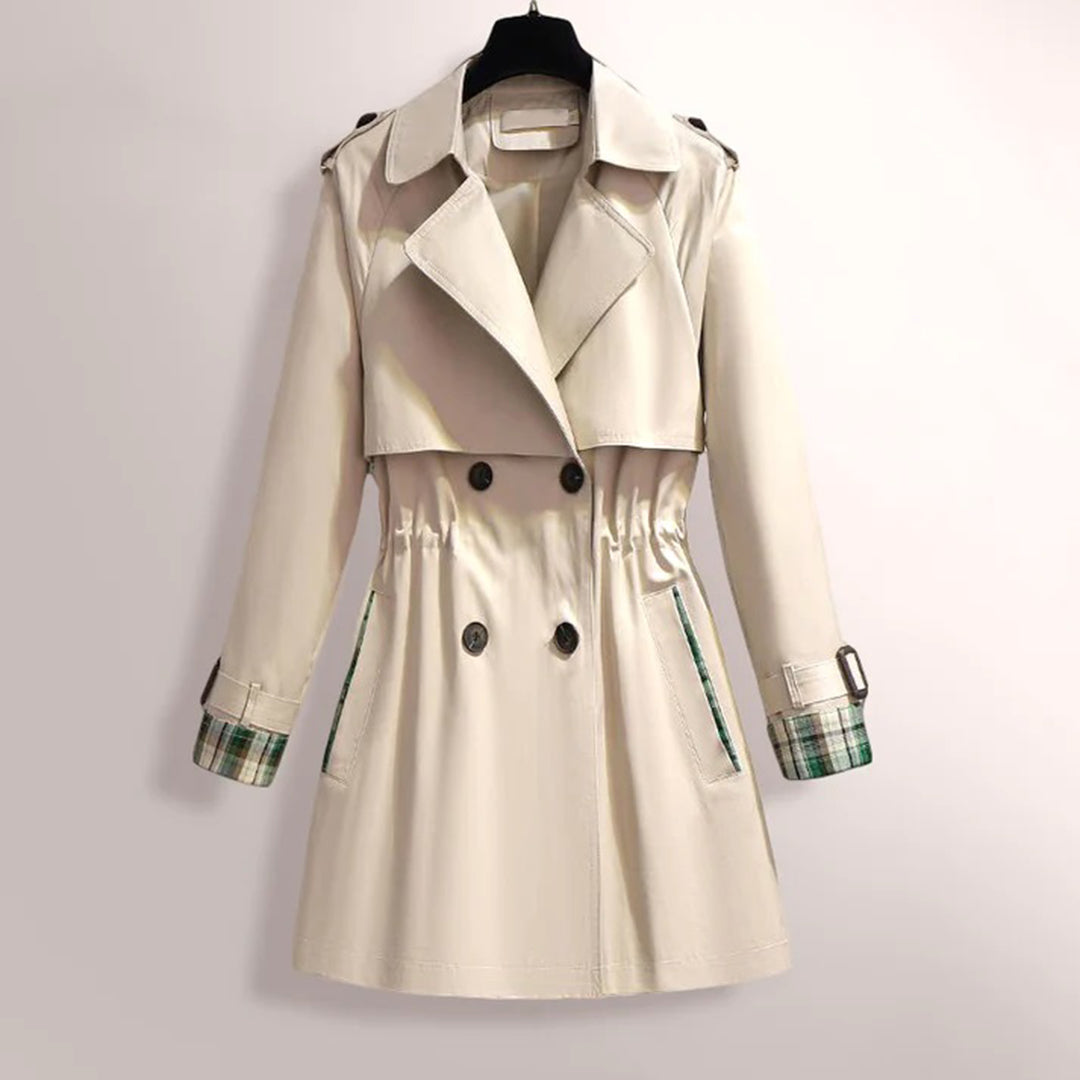 Wilhelmina - Trench Coat with Check Lining — Beige
