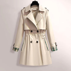 Wilhelmina - Trench Coat with Check Lining — Beige