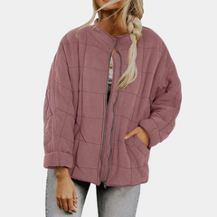 Bernadette - Quilted Jacket with Pockets — Pink
