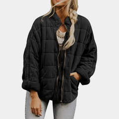 Bernadette - Quilted Jacket with Pockets — Black