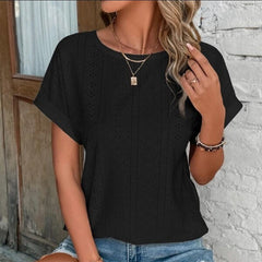 Constance - Eyelet Cap Sleeve Top
