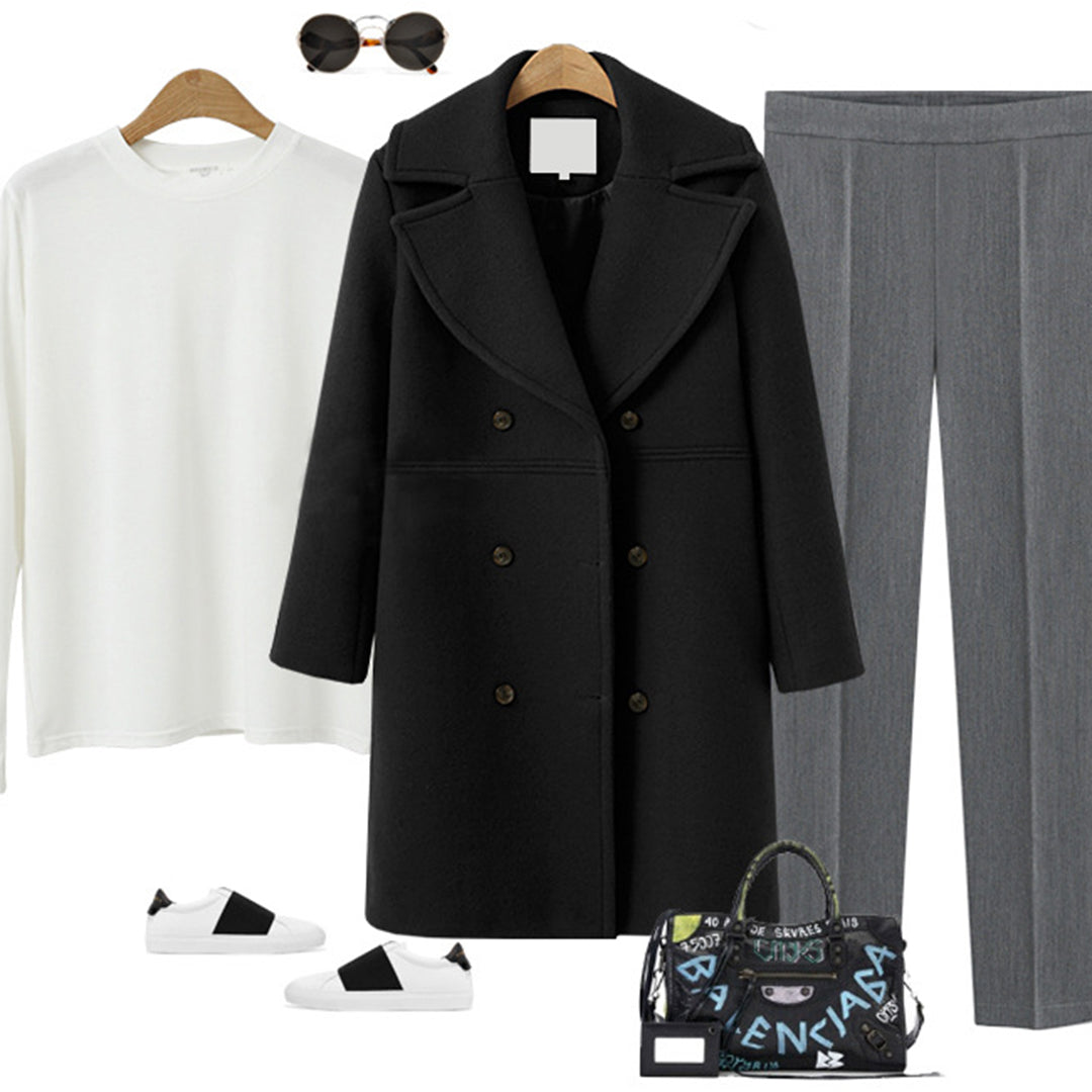 Francesca - Tailored Wool Coat with Lapels