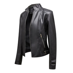 Colette - Faux Leather Zip Jacket