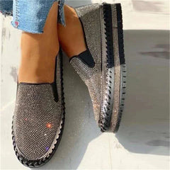 Frances - Rhinestone Slip on Shoes