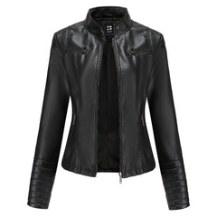 Alberta - Faux Leather Moto Jacket