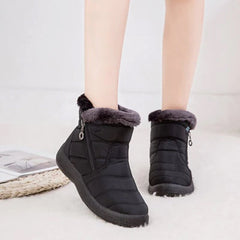 Danielle - Padded Fur Trim Snow Boots