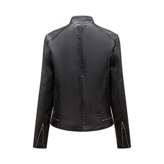 Colette - Faux Leather Zip Jacket