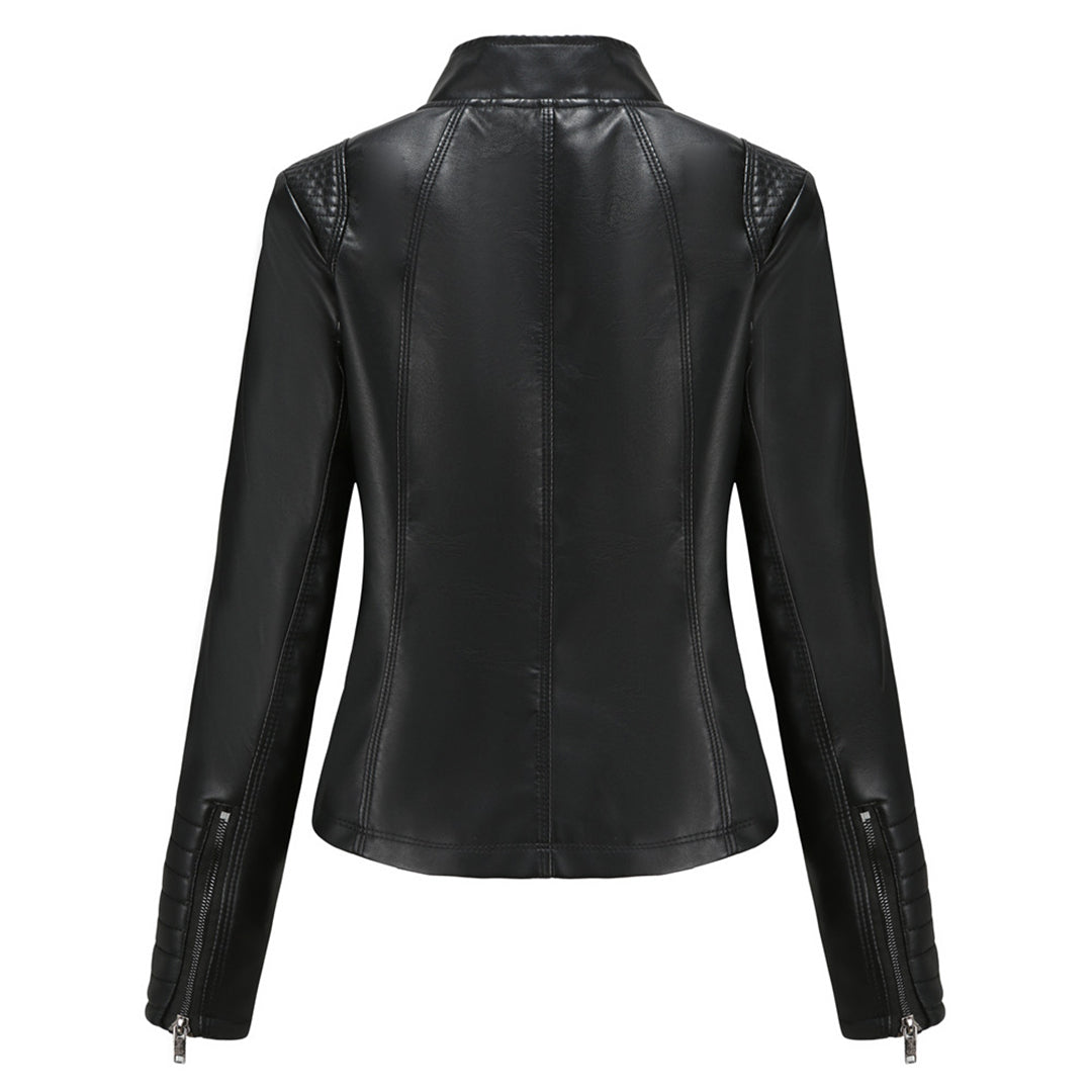 Alberta - Faux Leather Moto Jacket