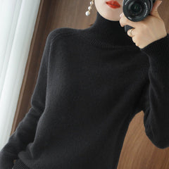 Astrid - High Neck Jumper — Black