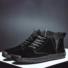 Melody - Suede Lace up Shoes — Black