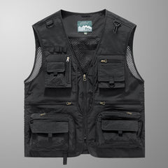 Tristan - Multi Pocket Utility Vest — Black