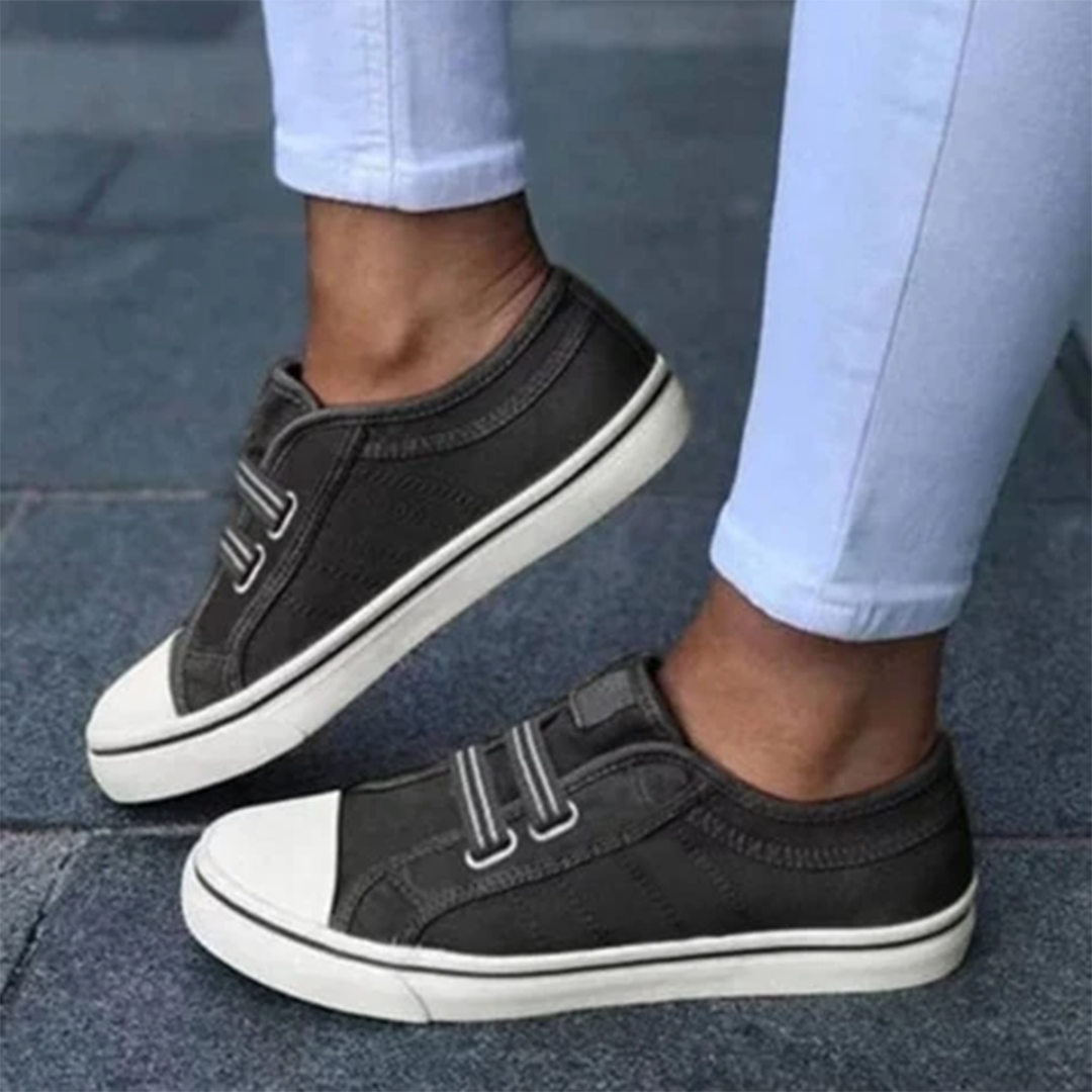 Carissa - Canvas Slip on Sneakers — Black