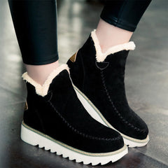 Elspeth - Suede Fleece Lined Boots — Black