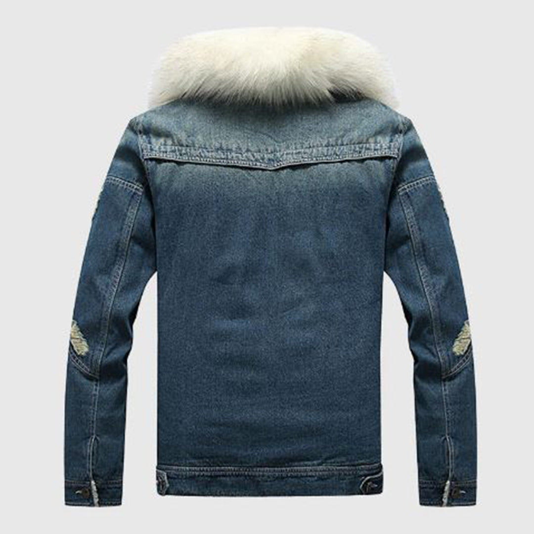 Roderick - Denim Jacket with Sherpa Collar