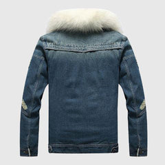 Roderick - Denim Jacket with Sherpa Collar