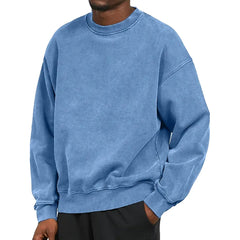 Reginald - Washed Oversized Sweatshirt — Blue