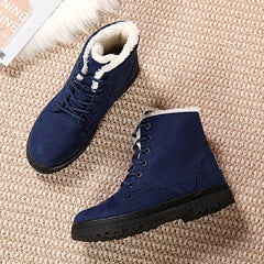 Renata - Lace up Fleece Boots