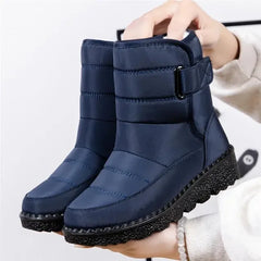 Sadie - Zip Front Snow Boots — Blue