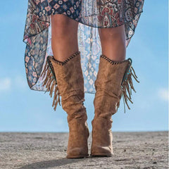 Susannah - Slouchy Western Knee Boots