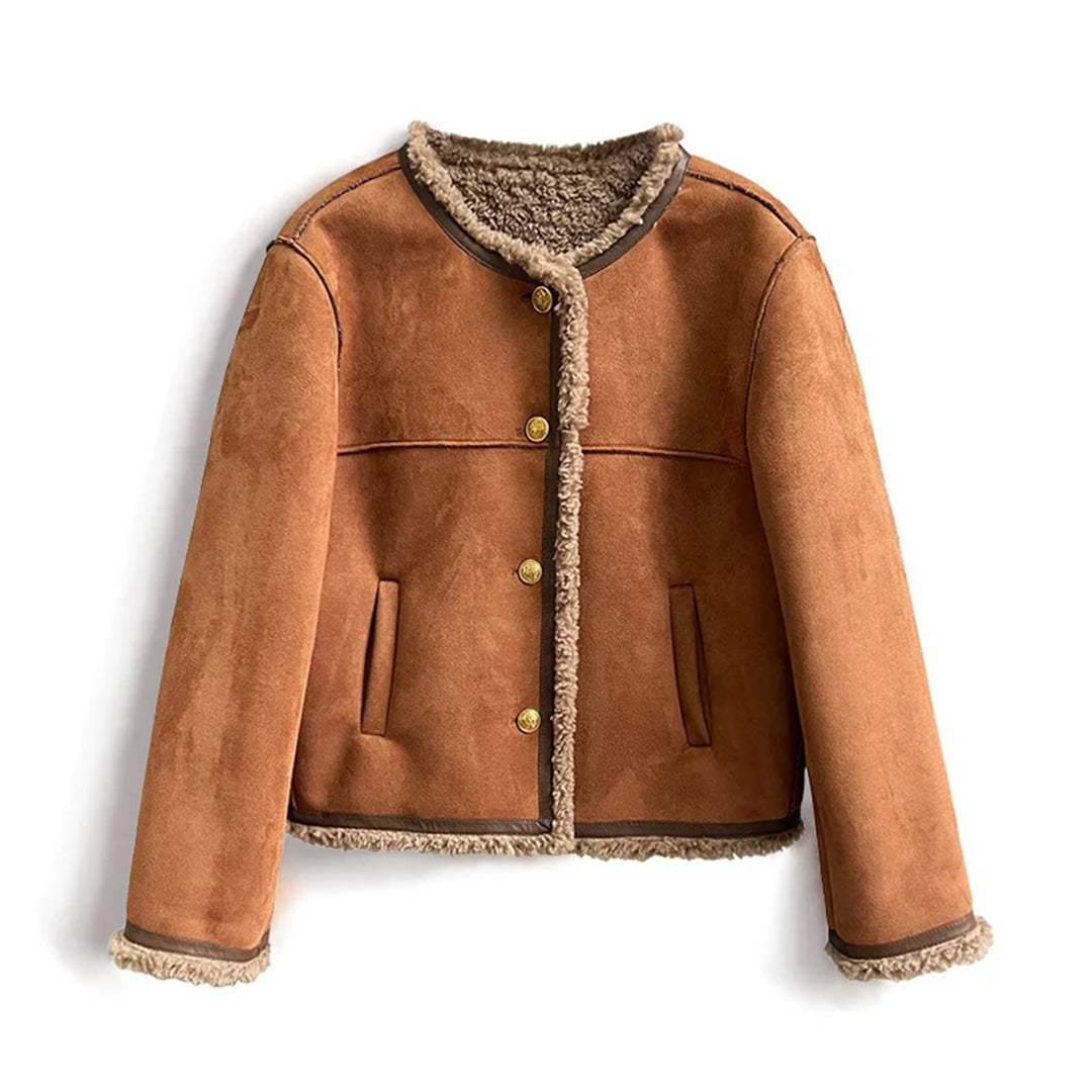Candice - Shearling Aviator Jacket