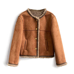 Candice - Shearling Aviator Jacket
