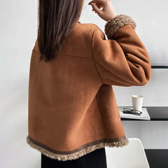 Candice - Shearling Aviator Jacket