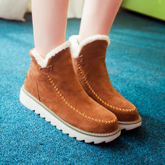 Elspeth - Suede Fleece Lined Boots — Brown