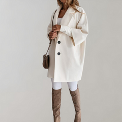 Selina - Oversized Blazer Coat — White