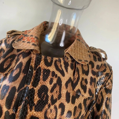 Delaney - Leopard Print Trench Coat
