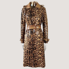 Delaney - Leopard Print Trench Coat