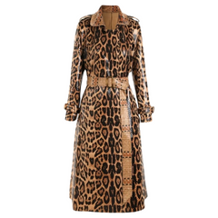 Delaney - Leopard Print Trench Coat — Multi