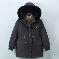 Sidonie - Padded Parka with Drawcord — Black