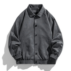 Jerome - Corduroy Bomber Jacket — Dark grey