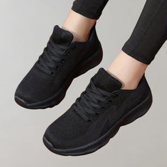 Miriam - Knit Sport Sneakers — Black