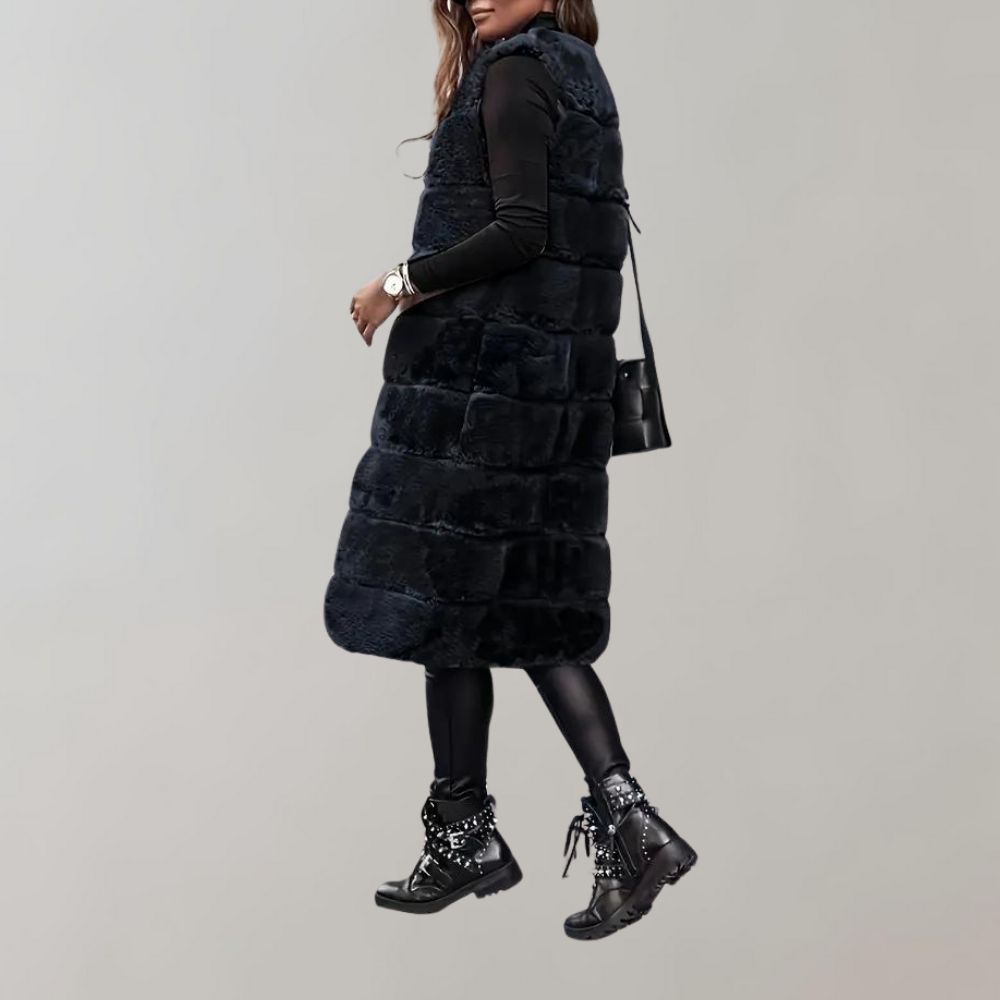 Elinor - Long Faux Fur Gilet
