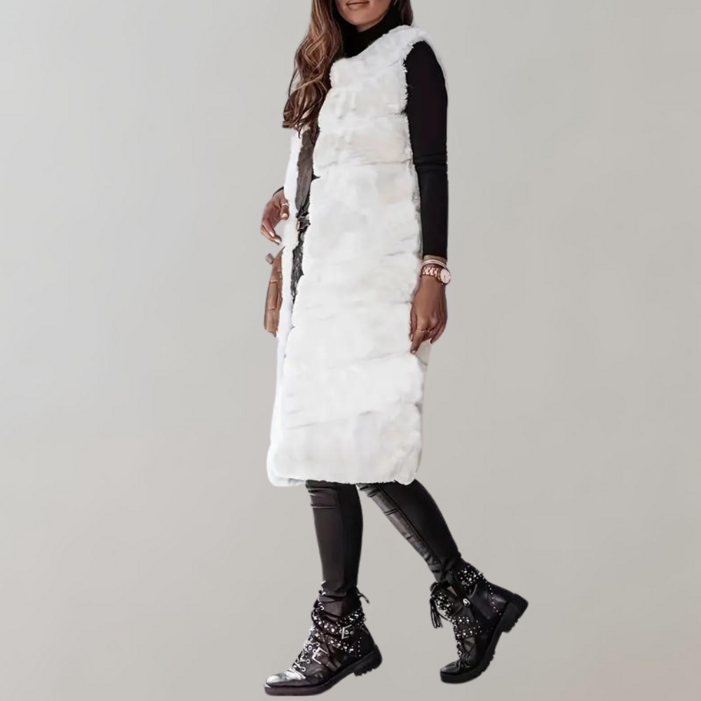 Elinor - Long Faux Fur Gilet