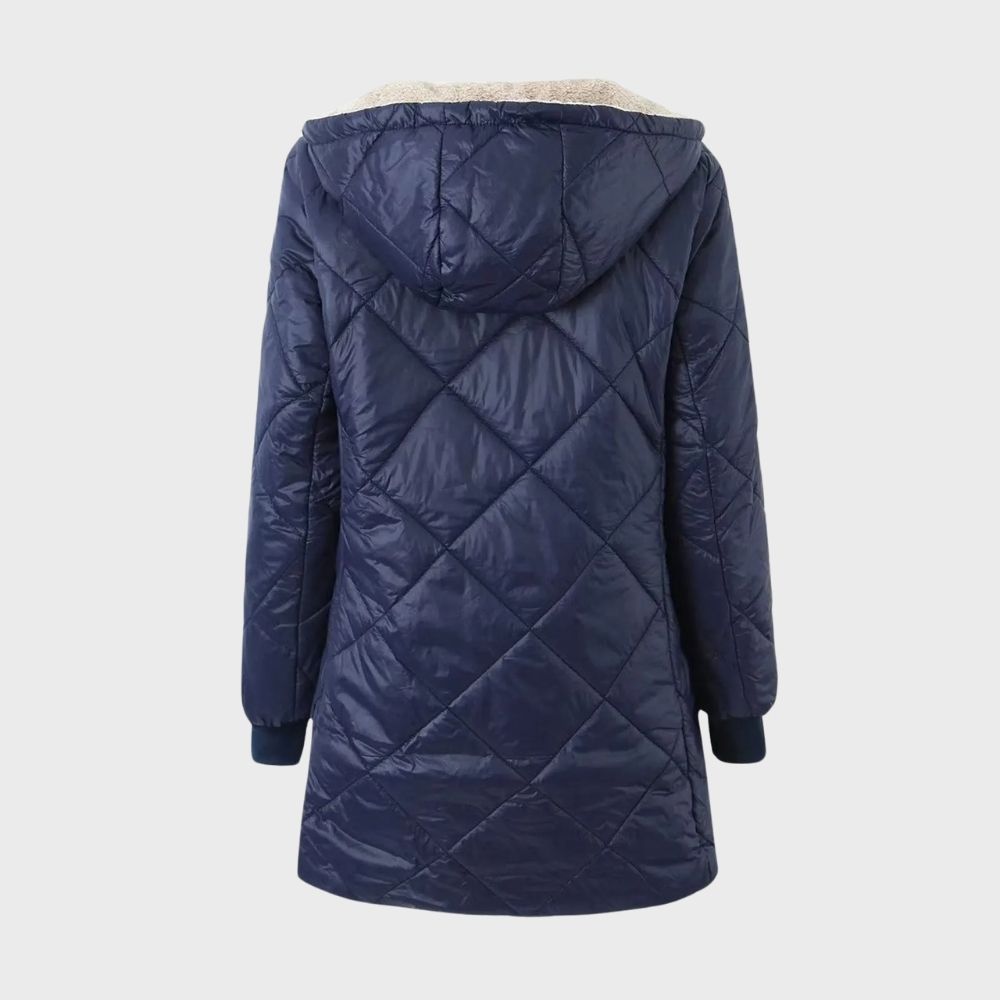 Belinda - Quilted Hooded Long Coat