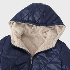 Belinda - Quilted Hooded Long Coat