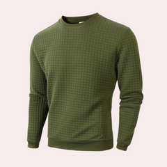 Jackson - Waffle Crew Sweatshirt — Army green