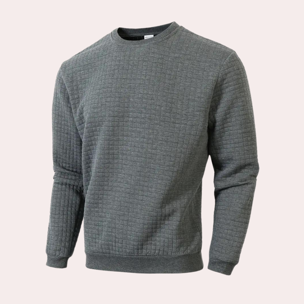 Jackson - Waffle Crew Sweatshirt — Grey