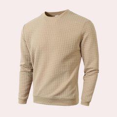 Jackson - Waffle Crew Sweatshirt — Khaki